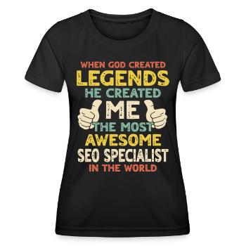 SEO Manager - Frauen Funktions-T-Shirt - Schwarz - Vorne - AI Model Female 172 light (172cm)
