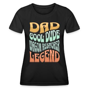Papa Wagon Restaurateur - T-shirt sport Femme - noir - Devant - AI Model Female 172 light (172cm)