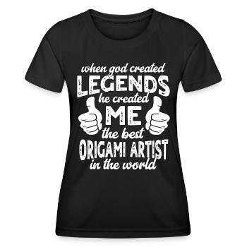 Best Origami Legend - Women's Functional T-Shirt - black - Front - AI Model Female 172 light (172cm)