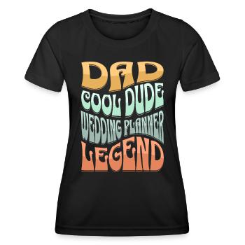 Papa Wedding Planner - T-shirt sport Femme - noir - Devant - AI Model Female 172 light (172cm)