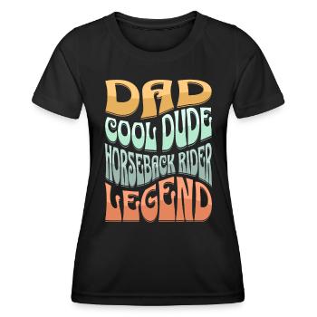 Dad Rider Rider - Women's Functional T-Shirt - black - Front - AI Model Female 172 light (172cm)