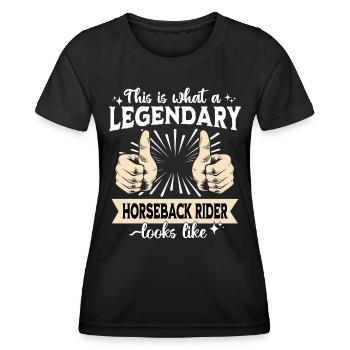 Legendary Horseman Rider - Women's Functional T-Shirt - black - Front - AI Model Female 172 light (172cm)