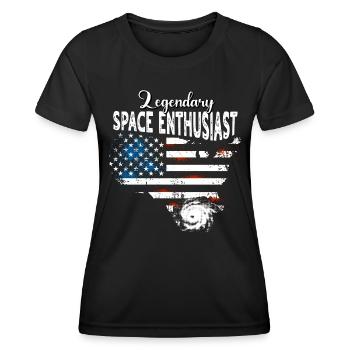 Weltraum Enthusiast US - Frauen Funktions-T-Shirt - Schwarz - Vorne - AI Model Female 172 light (172cm)