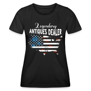 Antique Dealer US - Women's Functional T-Shirt - black - Front - AI Model Female 172 light (172cm)