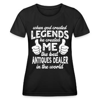 Best Antique Dealer Legend - Women's Functional T-Shirt - black - Front - AI Model Female 172 light (172cm)