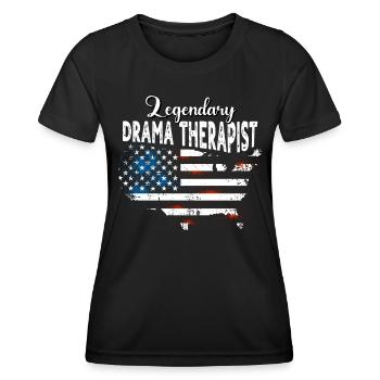 Dramatherapeut US - Frauen Funktions-T-Shirt - Schwarz - Vorne - AI Model Female 172 light (172cm)