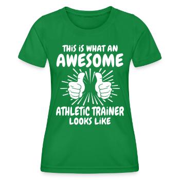 Athletic trainer - Women's Functional T-Shirt - kelly green - Front - AI Model Female 172 dark (172cm)