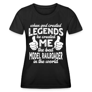 Meilleur modéliste ferroviaire de légende - T-shirt sport Femme - noir - Devant - AI Model Female 172 light (172cm)