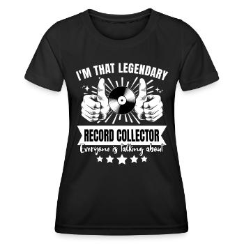 Légende légendaire du collectionneur de disques - T-shirt sport Femme - noir - Devant - AI Model Female 172 light (172cm)