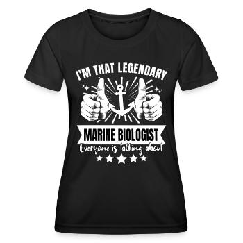 Legendärer Meeresbiologe Legende - Frauen Funktions-T-Shirt - Schwarz - Vorne - AI Model Female 172 light (172cm)