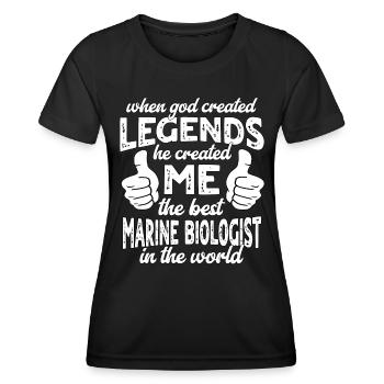 Bester Meeresbiologe Legende - Frauen Funktions-T-Shirt - Schwarz - Vorne - AI Model Female 172 light (172cm)
