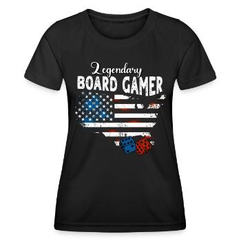 Brettspieler US - Frauen Funktions-T-Shirt - Schwarz - Vorne - AI Model Female 172 light (172cm)