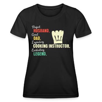 Cooking Teacher Dad - Women's Functional T-Shirt - black - Front - AI Model Female 172 light (172cm)