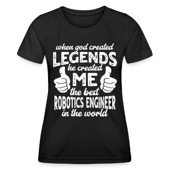 Bester Robotikingenieur Legende - Frauen Funktions-T-Shirt - Schwarz - Vorne - AI Model Female 172 light (172cm)