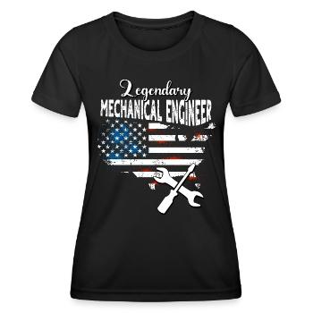 Maschinenbauingenieur US - Frauen Funktions-T-Shirt - Schwarz - Vorne - AI Model Female 172 light (172cm)