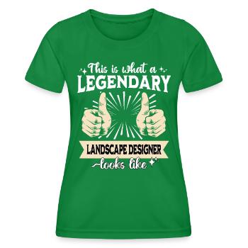 Legendary Landscaper - Women's Functional T-Shirt - kelly green - Front - AI Model Female 172 dark (172cm)