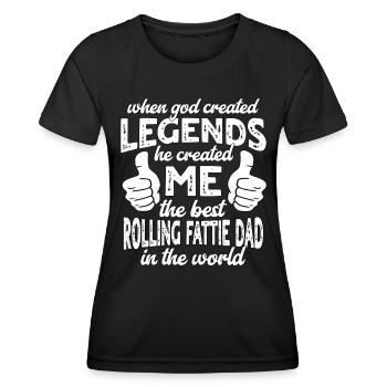 Bester Rolling Fattie Papa Legende - Frauen Funktions-T-Shirt - Schwarz - Vorne - AI Model Female 172 light (172cm)