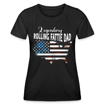 Rolling Fattie Papa US - Frauen Funktions-T-Shirt - Schwarz - Vorne - AI Model Female 172 light (172cm)