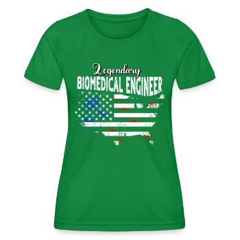 Ingénieur biomédical US - T-shirt sport Femme - vert - Devant - AI Model Female 172 dark (172cm)