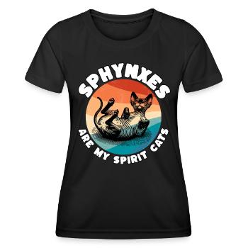 Sphynx Cat Sayings Naked Cat - Women's Functional T-Shirt - black - Front - AI Model Female 172 light (172cm)