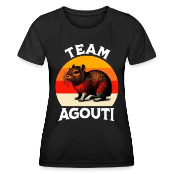 Team Aguti - Frauen Funktions-T-Shirt - Schwarz - Vorne - AI Model Female 172 light (172cm)