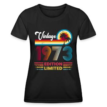 Vintage Limited Edition 50 Years Born in 1973 - Frauen Funktions-T-Shirt - Schwarz - Vorne - AI Model Female 172 light (172cm)