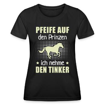 Pfeife Prinzen Nehme Tinker Pferderassen Geschenk - Frauen Funktions-T-Shirt - Schwarz - Vorne - AI Model Female 172 light (172cm)