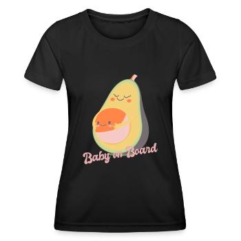 Baby an Bord - Geschenk der zukünftigen Mutter - der zukünftigen Mutter - Frauen Funktions-T-Shirt - Schwarz - Vorne - AI Model Female 172 light (172cm)