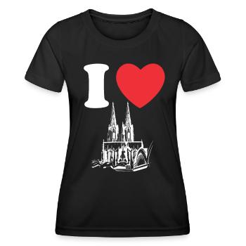 I love Cologne I love Cologne Cologne Germany cologne - Women's Functional T-Shirt - black - Front - AI Model Female 172 light (172cm)