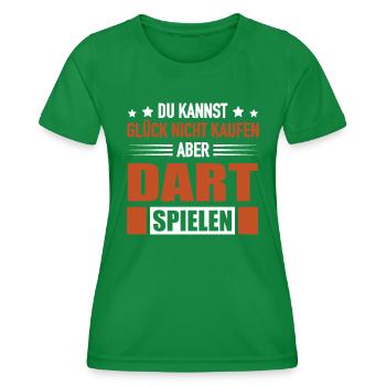Dartspieler Glück Kaufen Dart Darten Verein - Frauen Funktions-T-Shirt - Kelly Green - Vorne - AI Model Female 172 dark (172cm)