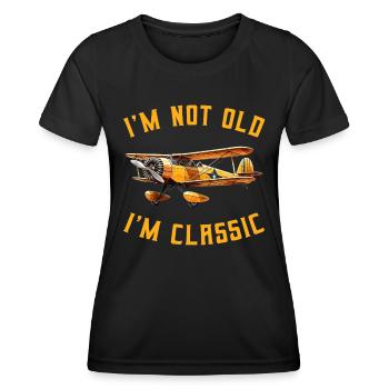 I'm not Old I'm Cassic Vintage Plane Airplane - Women's Functional T-Shirt - black - Front - AI Model Female 172 light (172cm)
