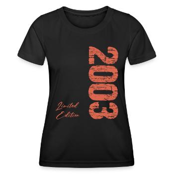 Geboren im Jahr 2003 Limited Edition Jahrgang 2003 - Frauen Funktions-T-Shirt - Schwarz - Vorne - AI Model Female 172 light (172cm)