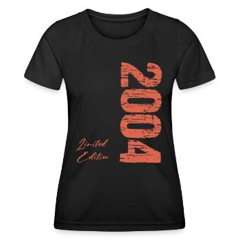 Geboren im Jahr 2004 Limited Edition Jahrgang 2004 - Frauen Funktions-T-Shirt - Schwarz - Vorne - AI Model Female 172 light (172cm)