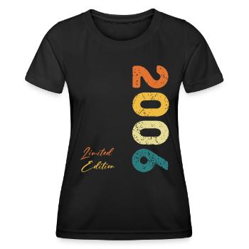 2006 Limited Edition geboren im Jahr 2006 - Frauen Funktions-T-Shirt - Schwarz - Vorne - AI Model Female 172 light (172cm)