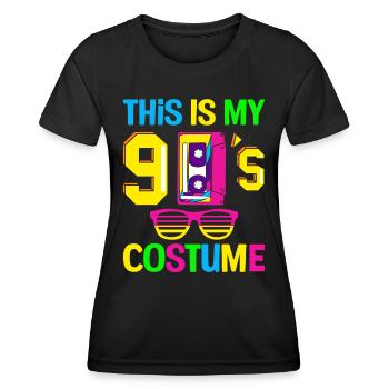 C’est mon costume de fête des années quatre-vingt-dix des années 90 - T-shirt sport Femme - noir - Devant - AI Model Female 172 light (172cm)