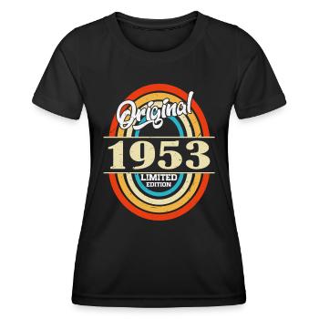 Original 1953 Vintage Vintage Birthday Retro - Women's Functional T-Shirt - black - Front - AI Model Female 172 light (172cm)