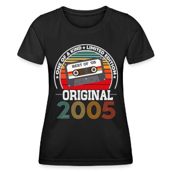 Original 2005 Vintage Retro Vintage Birthday - Women's Functional T-Shirt - black - Front - AI Model Female 172 light (172cm)