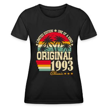 Original 1993 Vintage Vintage Birthday Retro - Women's Functional T-Shirt - black - Front - AI Model Female 172 light (172cm)