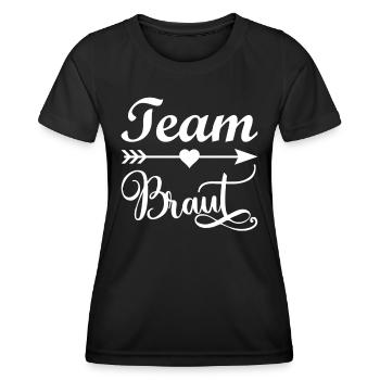 Team Braut Junggesellenabschied Party die Braut - Frauen Funktions-T-Shirt - Schwarz - Vorne - AI Model Female 172 light (172cm)