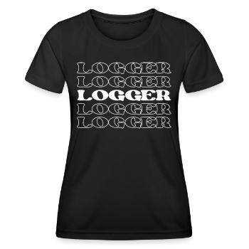Bûcheron Bûcheron Bûcheron Bûcheron Bois - T-shirt sport Femme - noir - Devant - AI Model Female 172 light (172cm)