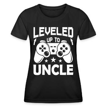 Leveled Up to Uncle for Gamer funny Uncles Saying - Frauen Funktions-T-Shirt - Schwarz - Vorne - AI Model Female 172 light (172cm)