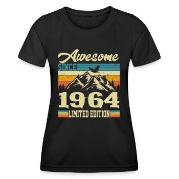 1964 Vintage Vintage Birthday Gift Retro - Women's Functional T-Shirt - black - Front - AI Model Female 172 light (172cm)