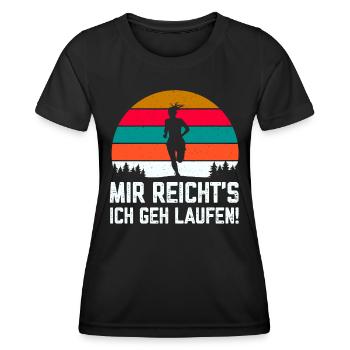 Mir reichts ich geh Laufen lustige Sport Sprüche - Frauen Funktions-T-Shirt - Schwarz - Vorne - AI Model Female 172 light (172cm)