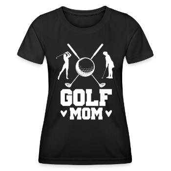 Golf Mom Golfer Mother Golf Ball Game Golf Sport - Frauen Funktions-T-Shirt - Schwarz - Vorne - AI Model Female 172 light (172cm)