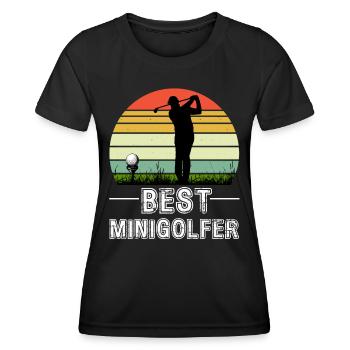 Le meilleur sport de golf pour minigolfeur - T-shirt sport Femme - noir - Devant - AI Model Female 172 light (172cm)