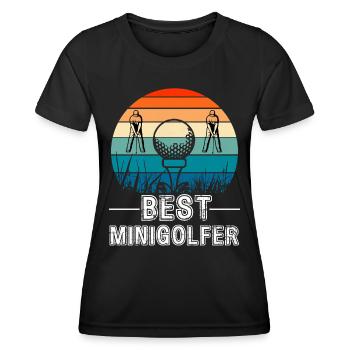 Le meilleur sport de golf pour minigolfeur - T-shirt sport Femme - noir - Devant - AI Model Female 172 light (172cm)