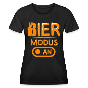 Beer Mode on Bier Modus an - Frauen Funktions-T-Shirt - Schwarz - Vorne - AI Model Female 172 light (172cm)