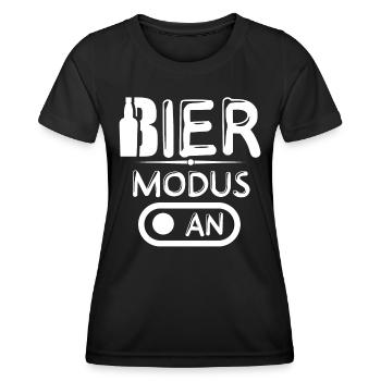 Beer Mode on Bier Modus an - Frauen Funktions-T-Shirt - Schwarz - Vorne - AI Model Female 172 light (172cm)