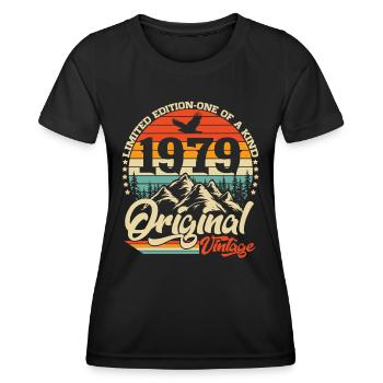 Original 1979 Vintage Rétro Cadeau d’anniversaire - T-shirt sport Femme - noir - Devant - AI Model Female 172 light (172cm)