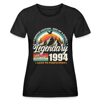 Legendary Since 1994 Vintage Birthday Gift - Women's Functional T-Shirt - black - Front - AI Model Female 172 light (172cm)